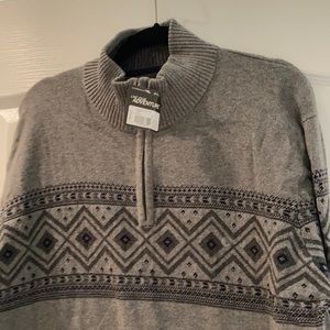 Men’s Eddie Bauer gray quarter zip size Large Tall brand new